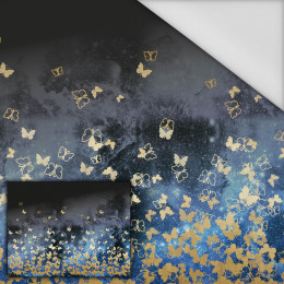 BUTTERFLIES / gold - panel (120cm x 150cm) Waterproof woven fabric