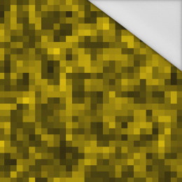 PIXELS pat. 2 / mustard - Waterproof woven fabric