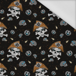 PIRATE SKULLS / BLACK (SCARY HALLOWEEN) - Waterproof woven fabric