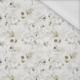 WHITE FLOWERS PAT. 1 - Waterproof woven fabric