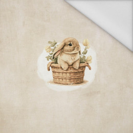 BUNNY IN A BASKET PAT. 2 - panel (60cm x 50cm) Waterproof woven fabric