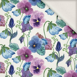 PANSIES (BLOOMING MEADOW) - viscose woven fabric