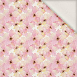 PINK FLOWERS (IN THE MEADOW) - viscose woven fabric