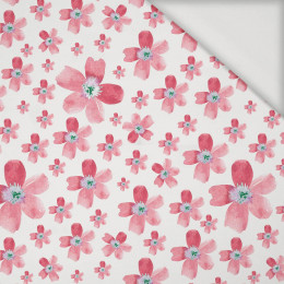 PINK FLOWERS PAT. 5 / white - Viscose jersey