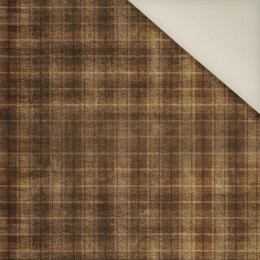 AUTUMN CHECK  / brown (AUTUMN COLORS)- Upholstery velour 