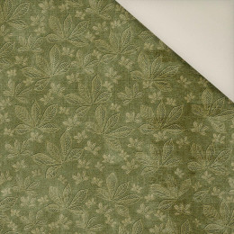 CHESTNUT LEAVES Ms.2 / green (AUTUMN COLORS)- Upholstery velour 