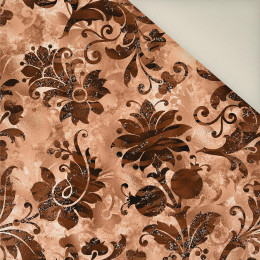 FLORAL  pat. 9 / peach fuzz- Upholstery velour 