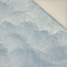 SNOW / light blue (PAINTED ON GLASS)- Upholstery velour 