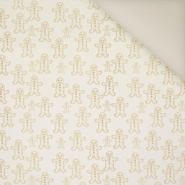 GOLDEN GINGERBREAD MEN (WHITE CHRISTMAS)- Upholstery velour 