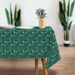 VERDIGRIS / FLOWERS - Woven Fabric for tablecloths
