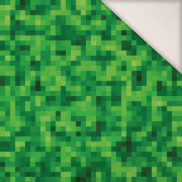 PIXELS pat. 2 / green - PERKAL Cotton fabric