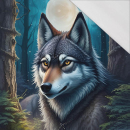 MOON WOLF - panel (75cm x 80cm) single jersey