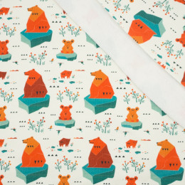 GEO BEARS ON ICE FLOES - Brushed knit D300