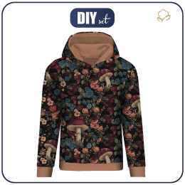 CLASSIC WOMEN’S HOODIE (POLA) -  FLOWERS WZ.60 - sewing set