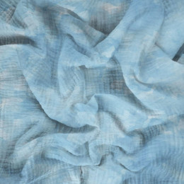 CAMOUFLAGE pat. 2 / light blue - Cotton muslin
