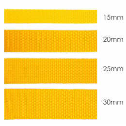Webbing tape - canary yellow / Choice of sizes