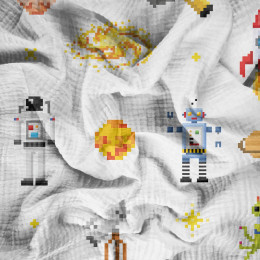 COSMOS PAT. 3 ( RETRO )  - Cotton muslin