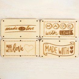 Set of wooden tags - MIX (4 pcs.)