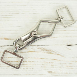 Metal snap hook with rectangular handles