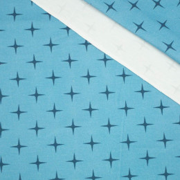 FIRST STAR ( dark blue ) / turquoise - single jersey with elastane 