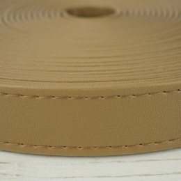 Leatherette strap 25 mm - cappuccino