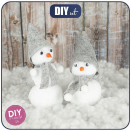 SNOWMAN - LIGHT GREY - DIY IT'S EASY