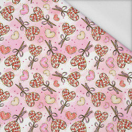 HEARTS (LOLLIPOPS) pat. 2 - Waterproof woven fabric