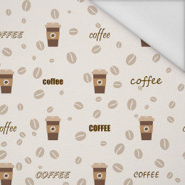 OWLS / coffee - Waterproof woven fabric
