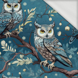 PASTEL BIRDS PAT.3 (OLW) - looped knit fabric