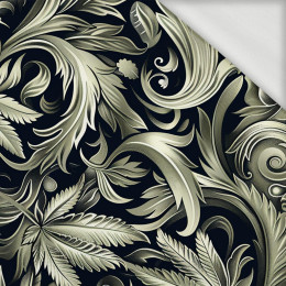 Hemp leaves WZ. 2  - looped knit fabric
