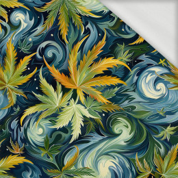 Hemp leaves WZ. 6 - looped knit fabric