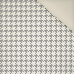 GREY HOUNDSTOOTH / WHITE- Upholstery velour 