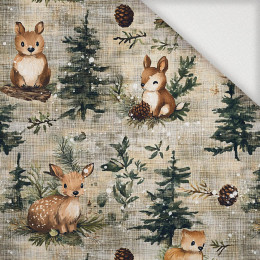 WINTER ANIMALS WZ.3 - Woven Fabric for tablecloths