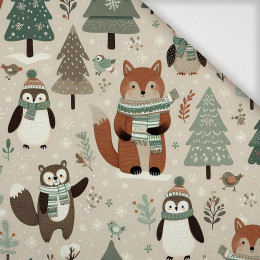 WINTER ANIMALS WZ.5 - Woven Fabric for tablecloths