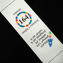 Boyish care tag - size 164 - 4 pcs set
