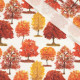 AUTUMN TREES / white (PUMPKIN GARDEN) - single jersey with elastane 