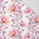 FLOWERS pat. 4 (pink) - single jersey with elastane 
