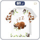 KID’S T-SHIRT - SLEEPING BEARS (BEARS AND BUTTERFLIES) - single jersey