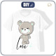 KID’S T-SHIRT- BEAR (mint) / love -  single jersey