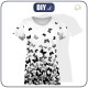 WOMEN’S T-SHIRT - BUTTERFLIES / grey - single jersey