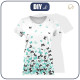 WOMEN’S T-SHIRT - BUTTERFLIES / aqua - single jersey