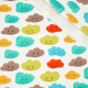 HAPPY CLOUDS (PASTEL SKY) - single jersey with elastane 