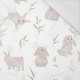 BEIGE BUNNIES (PASTEL BUNNIES) - single jersey with elastane 