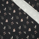 FLOWERS AND LEAVES pat. 4 / black - single jersey 