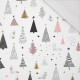 FOXES IN THE CHRISTMAS TREES / rose quartz - single jersey with elastane 