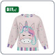 CHILDREN'S (NOE) SWEATSHIRT - UNICORN ALICE - sewing set