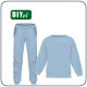 Children's tracksuit (MILAN) - B-06 SERENITY / blue - looped knit fabric