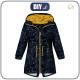 KIDS PARKA (ARIEL) - CONSTELLATIONS pat. 2 (GALACTIC ANIMALS) / navy - softshell