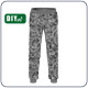 CHILDREN'S JOGGERS (LYON) - PIXELS pat. 2 / grey - looped knit fabric