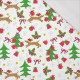 DOGS WITH CHRISTMAS TREES / white - single jersey with elastane 